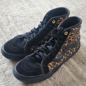 Vans Skate Sk8-Hi Deco Cher Strauberry Cheetah shoes mens 8 woman 9.5  EUC